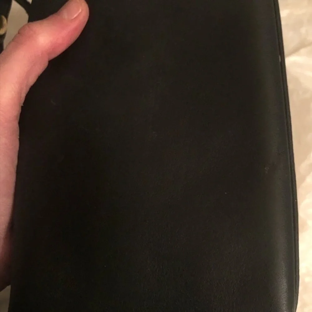 Coach vintage black leather mini bag